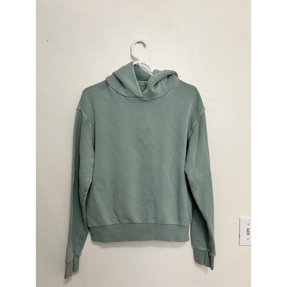 Perfectwhitetee Sage Green Cotton French Terry Hoodie Pullover Small Made in USA